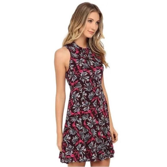 Rebecca Taylor Dresses & Skirts - Rebecca Taylor Mystic Garden Sleeveless Silk Dress High Neck Floral Size Small